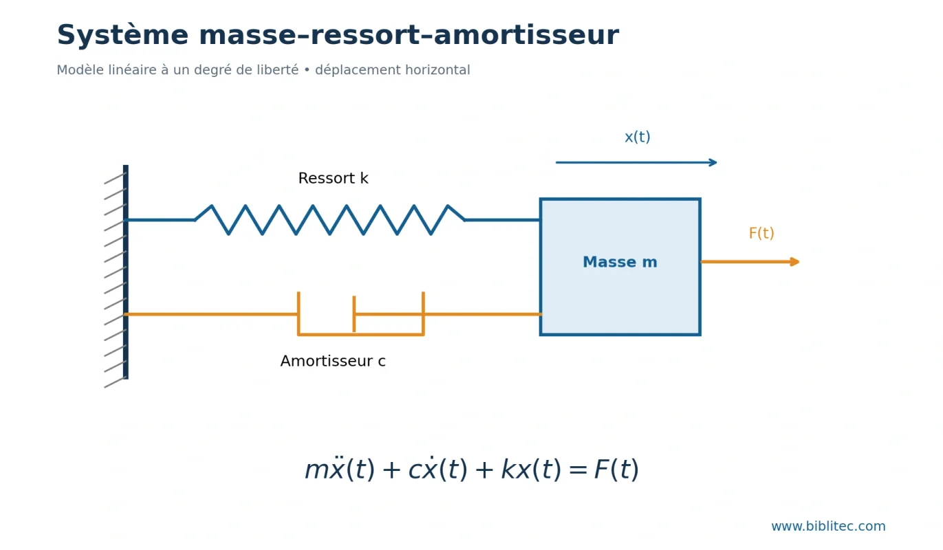 Système masse ressort amortisseur en dynamique des structures